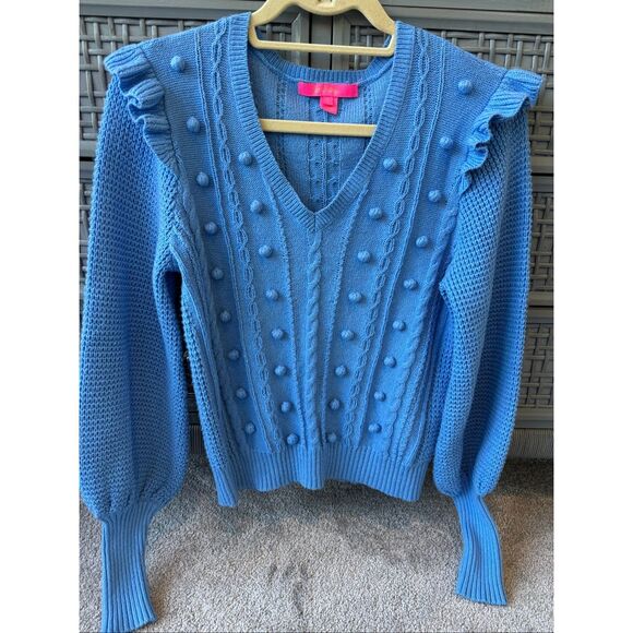 Lilly Pulitzer Great balloon sleeve sweater, Sm $148 A1 - Picture 3 of 9